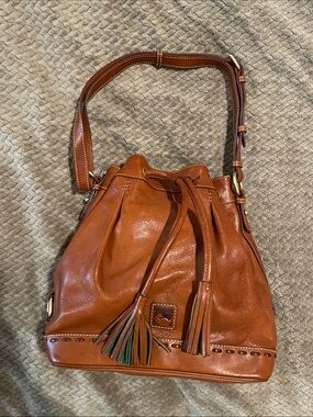 Dooney & Bourke Hattie Florentine Leather Drawstring Shoulder Bag with Tassels